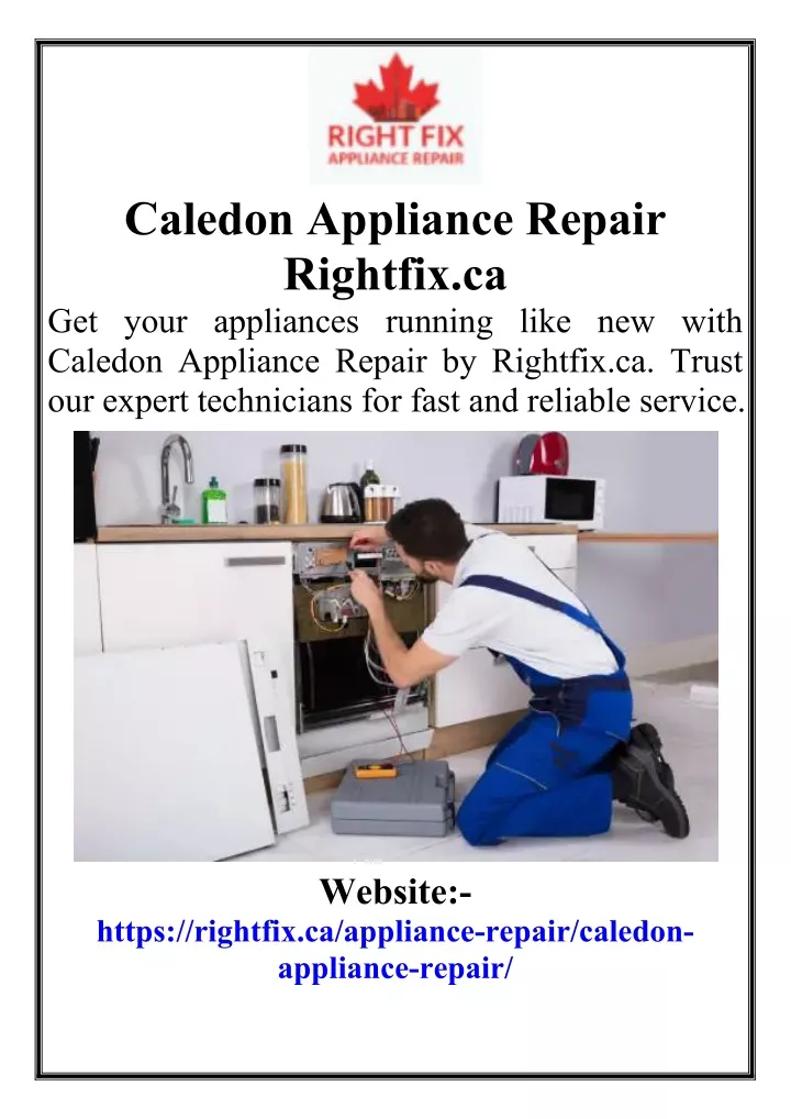 caledon appliance repair rightfix ca get your