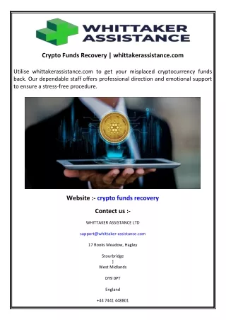 Crypto Funds Recovery  whittakerassistance.com