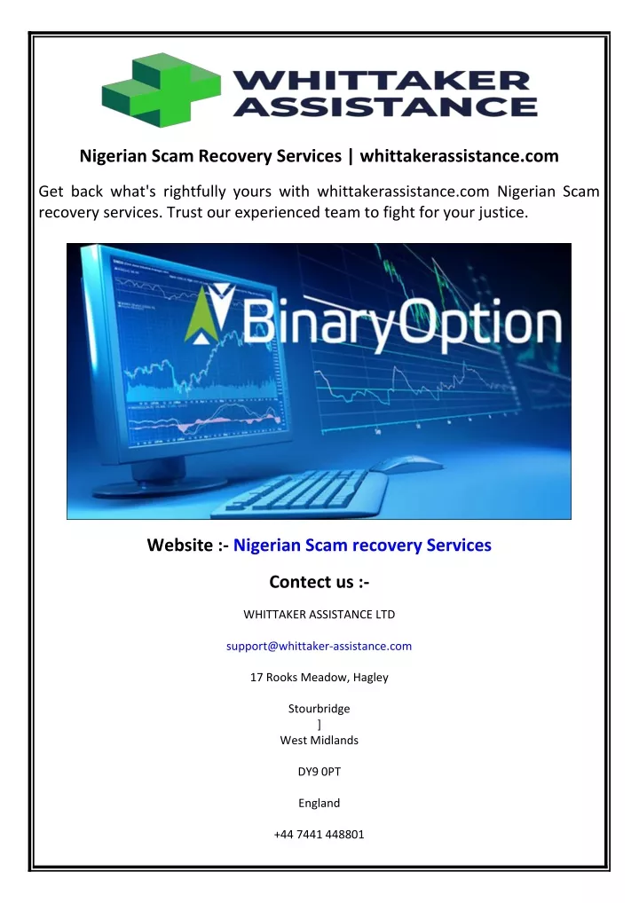 nigerian scam recovery services