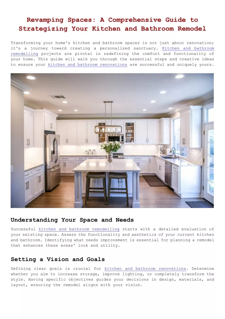 revamping spaces a comprehensive guide