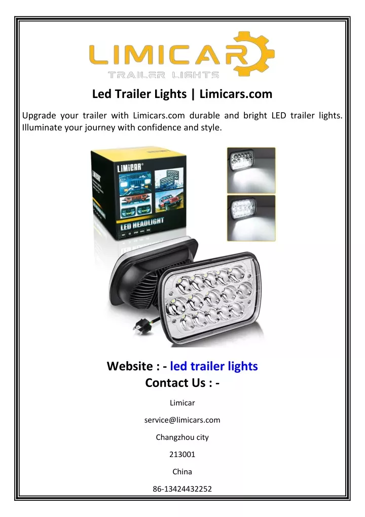 led trailer lights limicars com