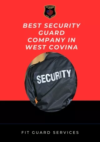 Best Security Guard Company in West Covina