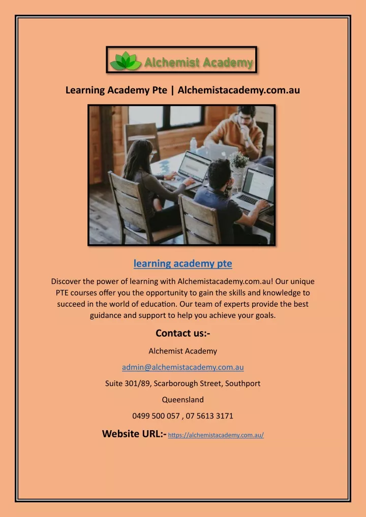 learning academy pte alchemistacademy com au