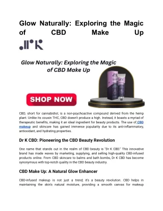 glow naturally exploring the magic of cbd