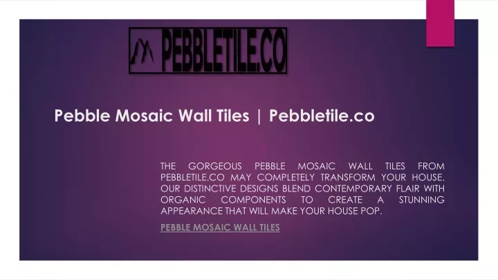 pebble mosaic wall tiles pebbletile co