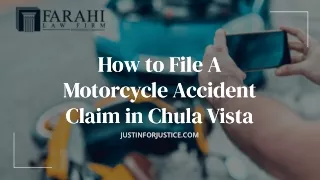 How to File A Motorcycle Accident Claim in Chula Vista