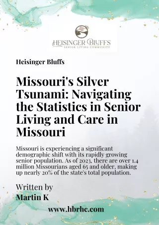 Embracing Missouri's Golden Opportunity: Planning for a Thriving Senior Communit