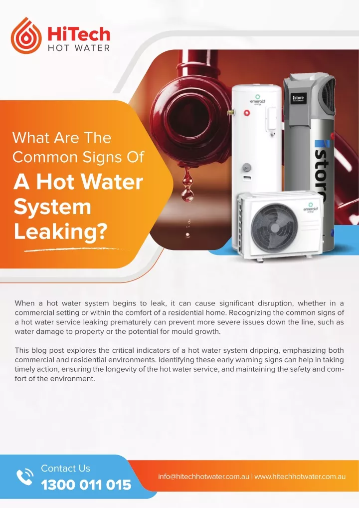 what are the common signs of a hot water system
