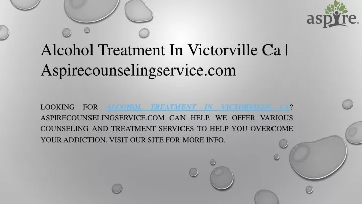 alcohol treatment in victorville