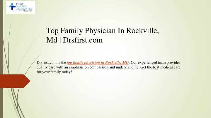 top family physician in rockville md drsfirst com