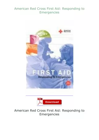 full✔download️⚡(pdf) American Red Cross First Aid: Responding to Emergencies