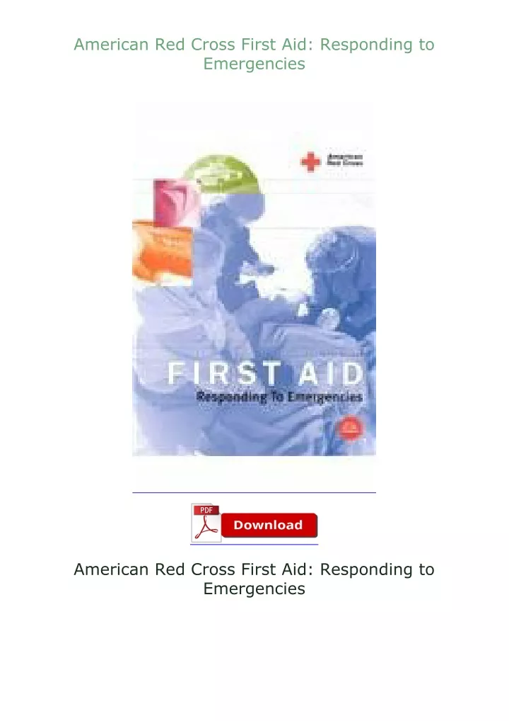 american red cross first aid responding