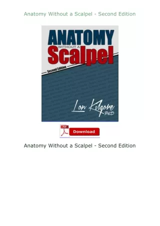 download⚡[EBOOK]❤ Anatomy Without a Scalpel - Second Edition