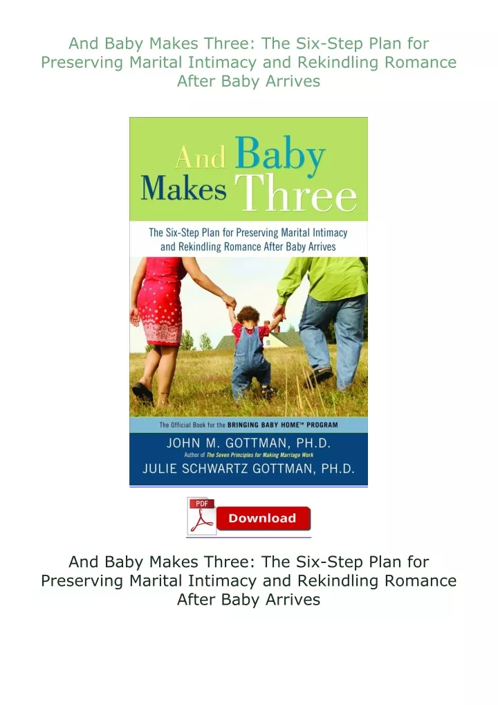and baby makes three the six step plan