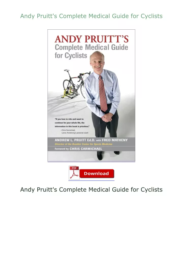 andy pruitt s complete medical guide for cyclists