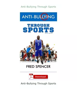 Download⚡PDF❤ Anti-Bullying Through Sports