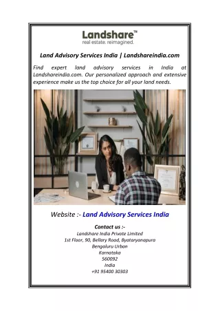Land Advisory Services India  Landshareindia.com