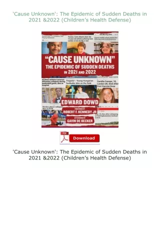 Cause-Unknown-The-Epidemic-of-Sudden-Deaths-in-2021--2022-Children’s-Health-Defense