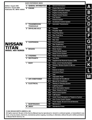 2007 Nissan Titan Service Repair Manual