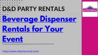 Beverage Dispenser Rentals for Your Event
