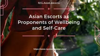 Asian Models as Proponents of Wellbeing and Self-Care