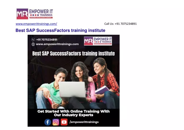 best sap successfactors training institute