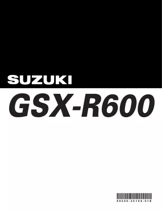 2007 Suzuki GSX-R600 GSXR600 Service Repair Manual