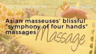 Asian masseuses blissful symphony of four hands massages