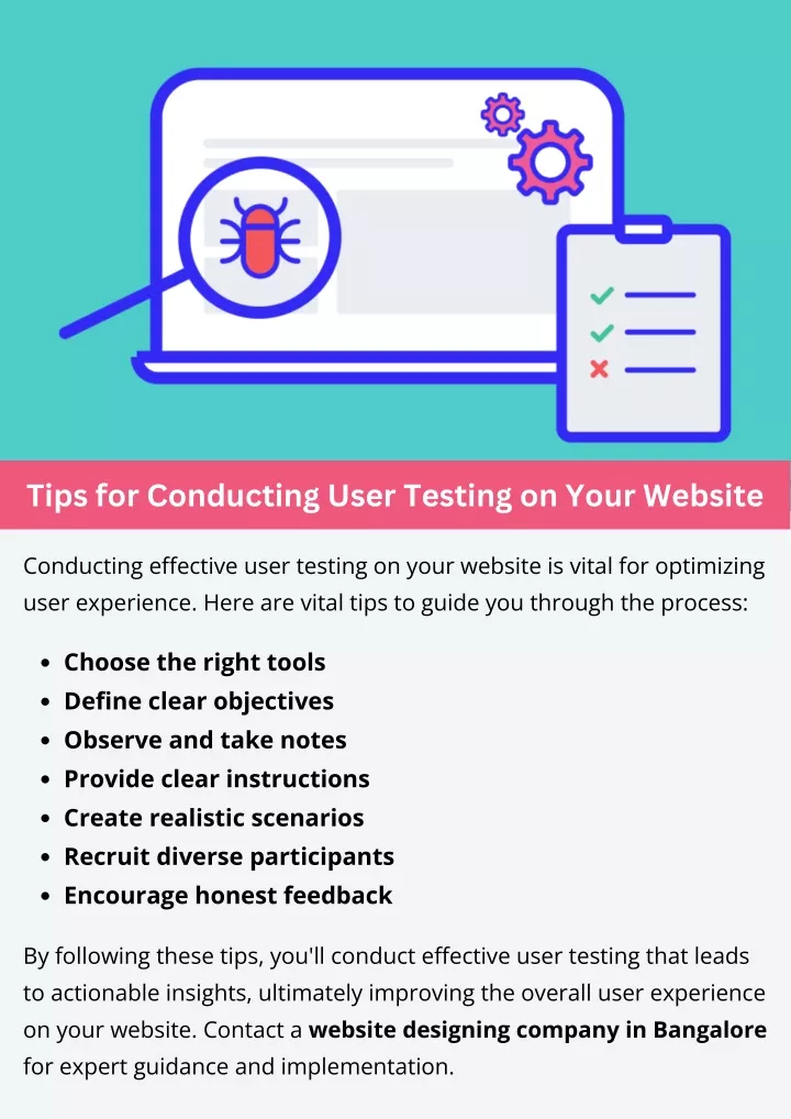 tips for conducting user testing on your website