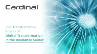 Five Transformative Effects of Digital Transformation in the Insurance Sectorr