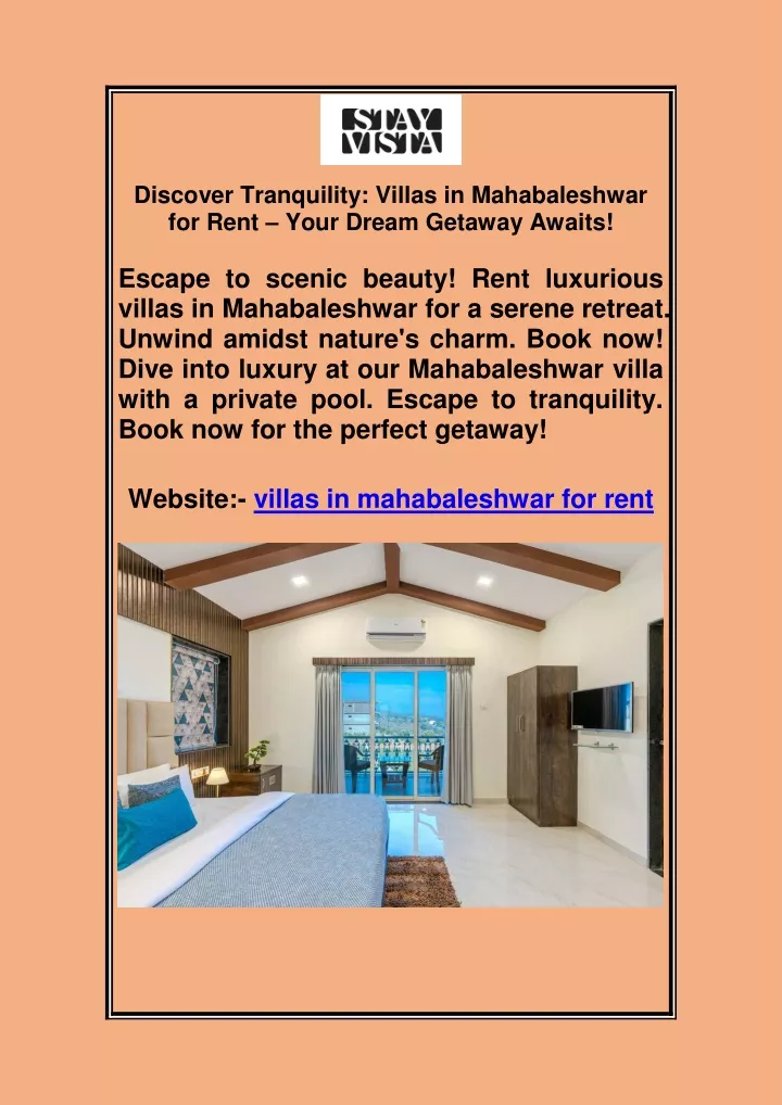 discover tranquility villas in mahabaleshwar