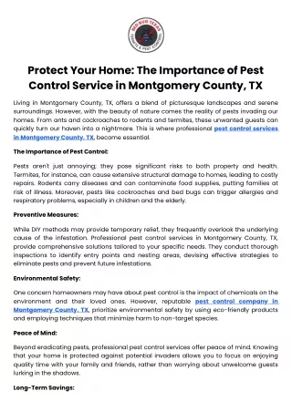 protect your home the importance of pest control