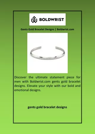 Gents Gold Bracelet Designs Boldwrist com