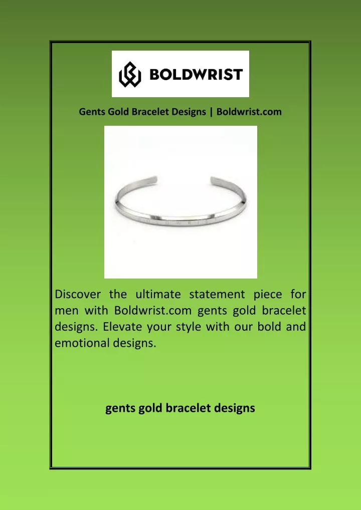 gents gold bracelet designs boldwrist com