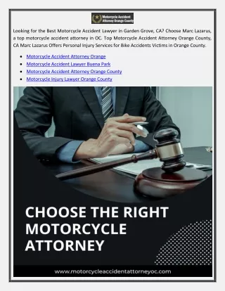 Lawyers For Motorcycle Accidents