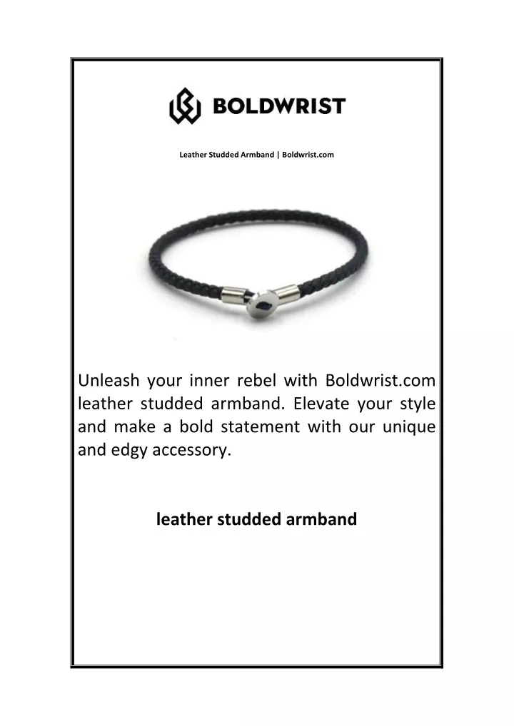 leather studded armband boldwrist com