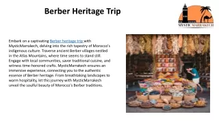 Berber heritage trip