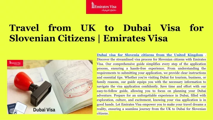 travel from uk to dubai visa for slovenian citizens emirates visa