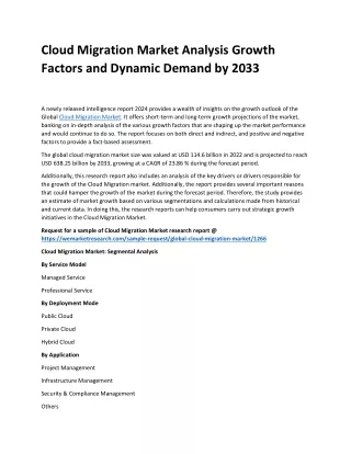 cloud migration market analysis growth factors