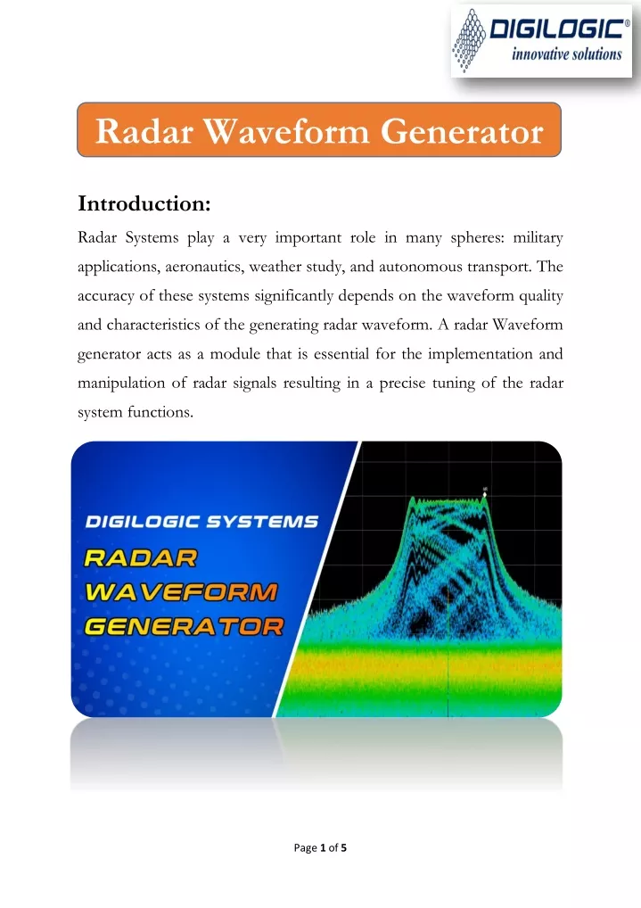 radar waveform generator