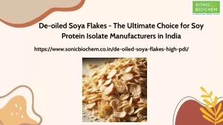 De-oiled Soya Flakes - The Ultimate Choice for Soy Protein Isolate Manufacturers