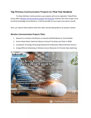 top wireless communication projects for final