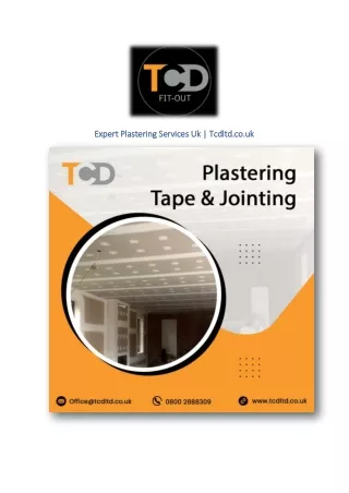 Expert Plastering Services Uk | Tcdltd.co.uk