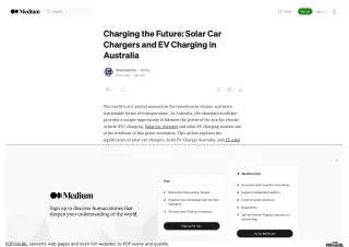 Charging the Future: Solar Car Chargers and EV Charging in Australia