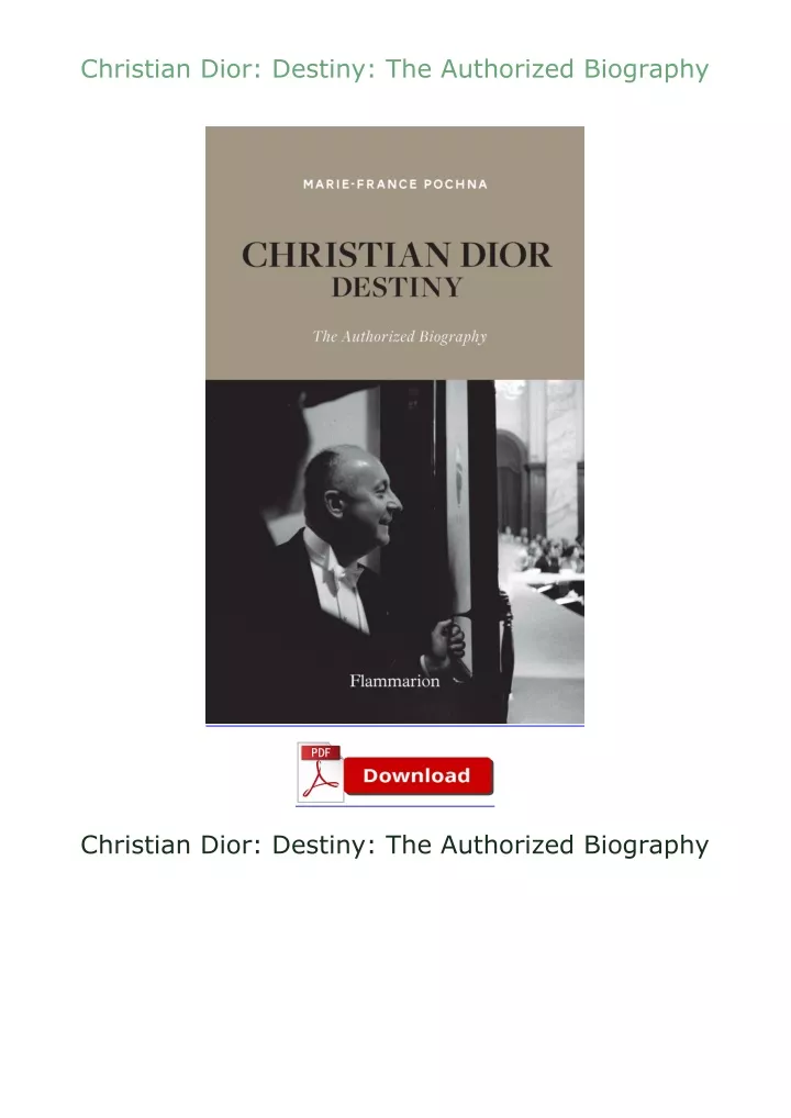 christian dior destiny the authorized biography