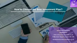 How to Choose the Best Investment Plan?