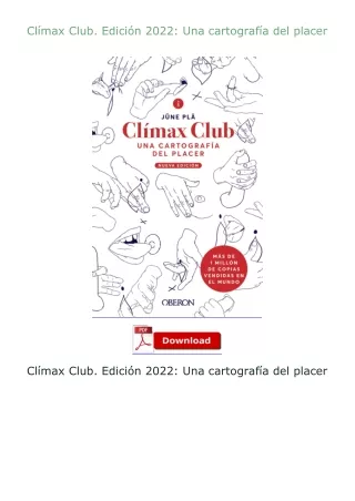 ❤PDF⚡ Clímax Club. Edición 2022: Una cartografía del placer