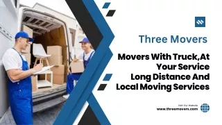Movers With Truck,At Your Service Long Distance And Local Moving Services