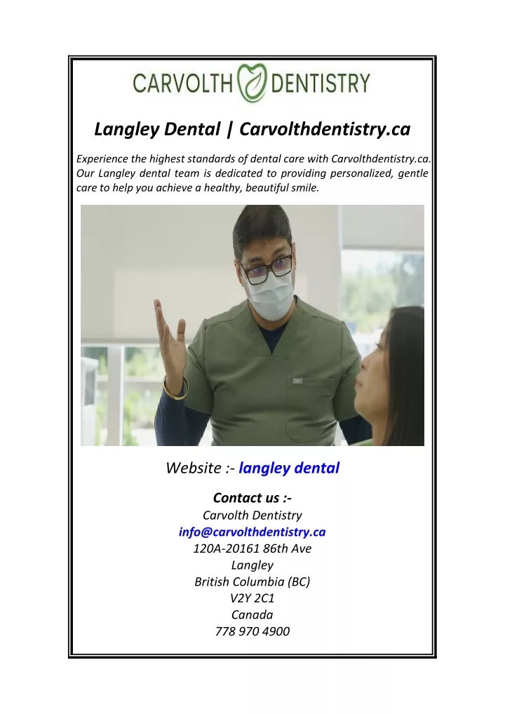 langley dental carvolthdentistry ca