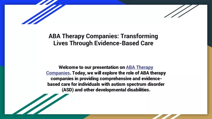 aba therapy companies transforming lives through evidence based care